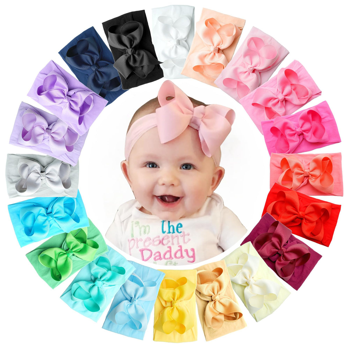 Yxiang 20 colors baby headbands pack for versatile outfits.