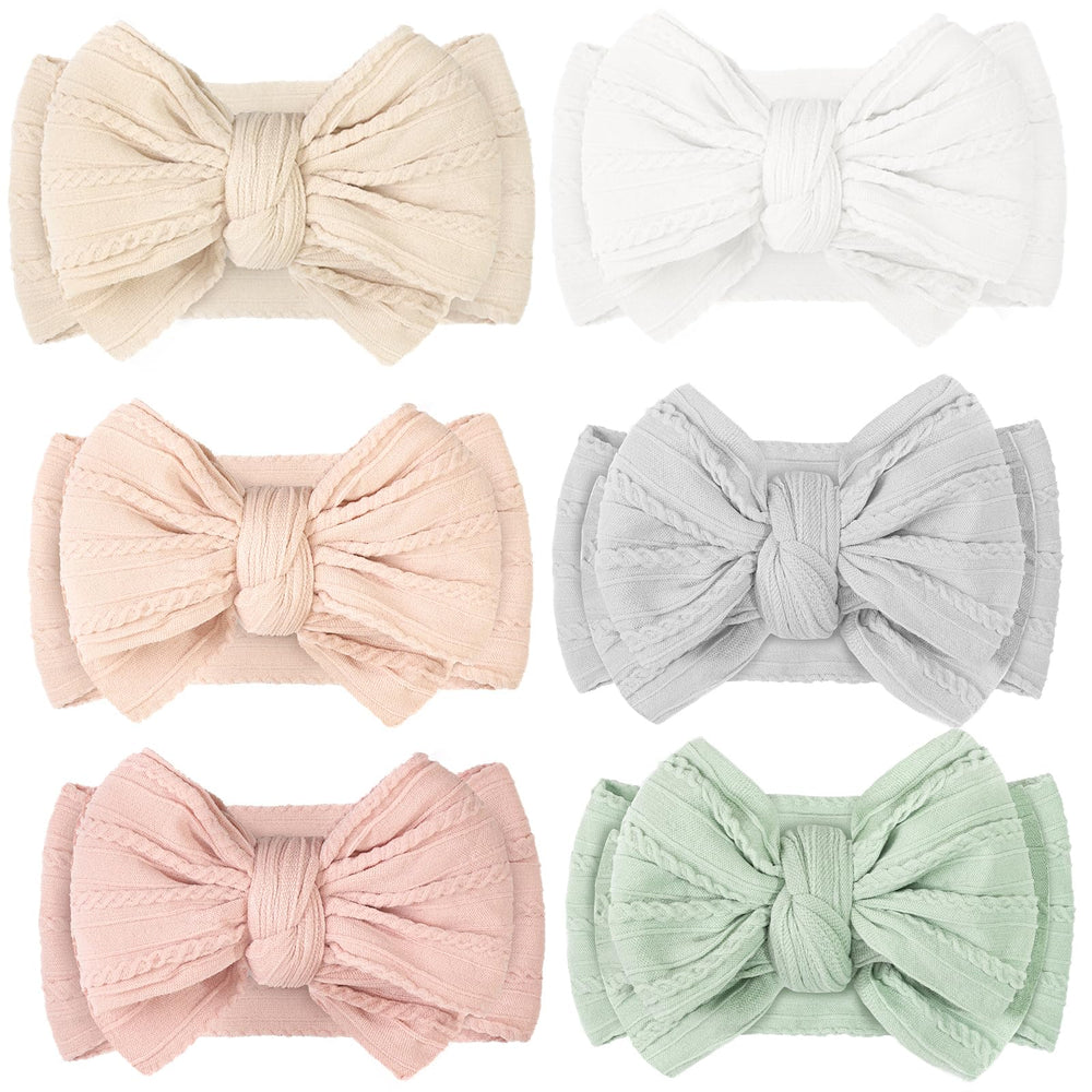 Yxiang 6pcs baby headbands in six colors offering versatile styling.