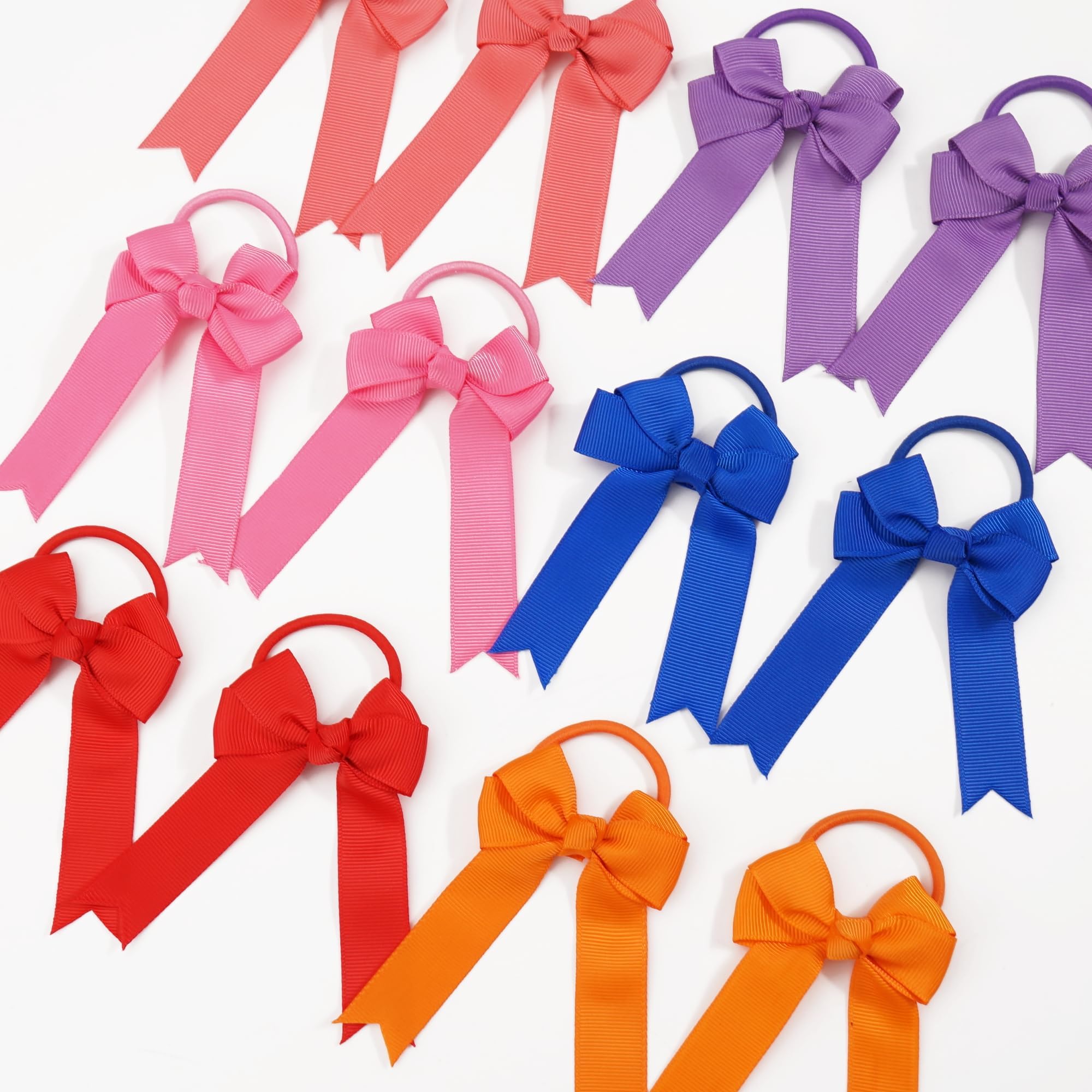 Yxiang bow-pattern hair ties add a charming, kid-friendly school look.