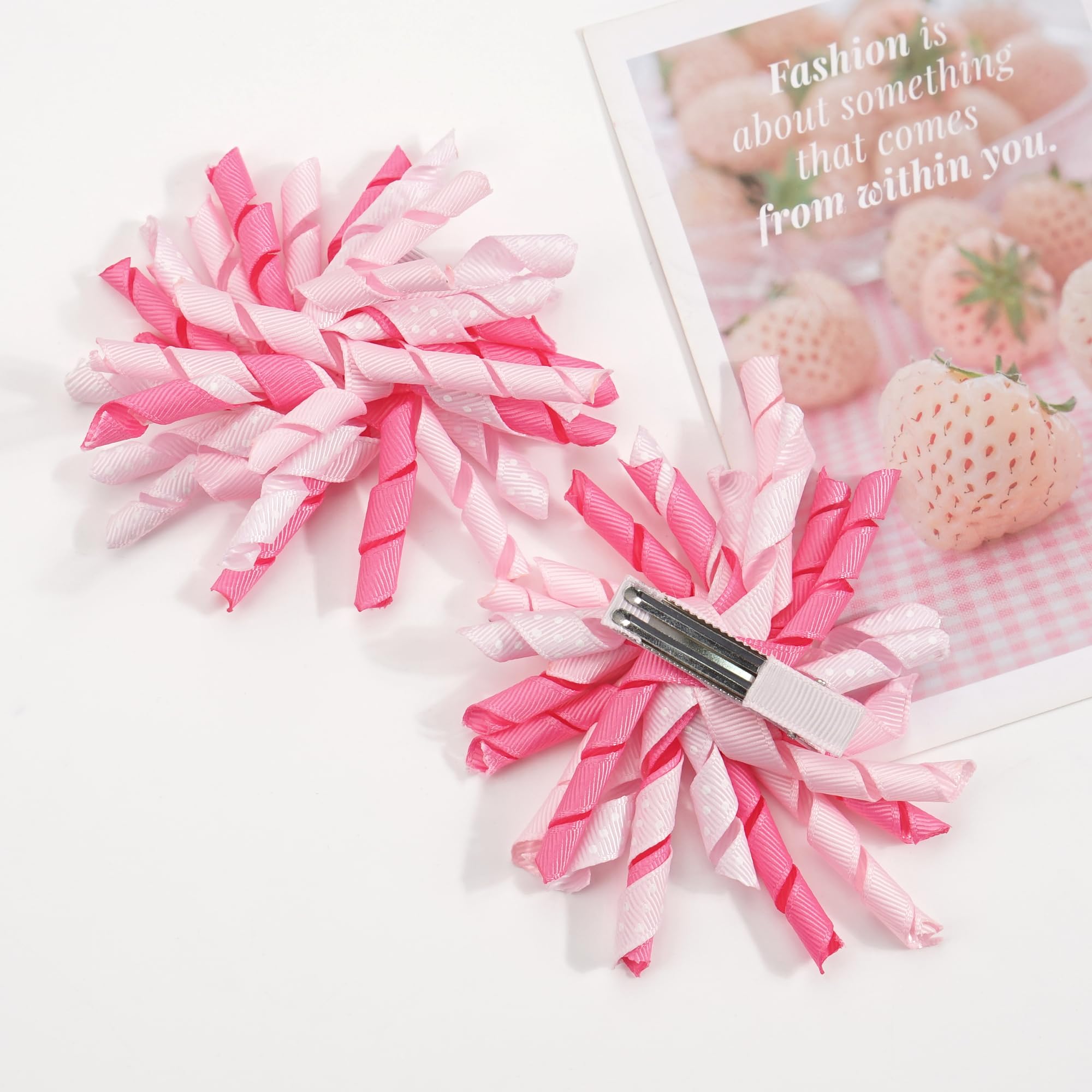 Yxiang pink korker bows bundled gift-ready for birthday or surprise.