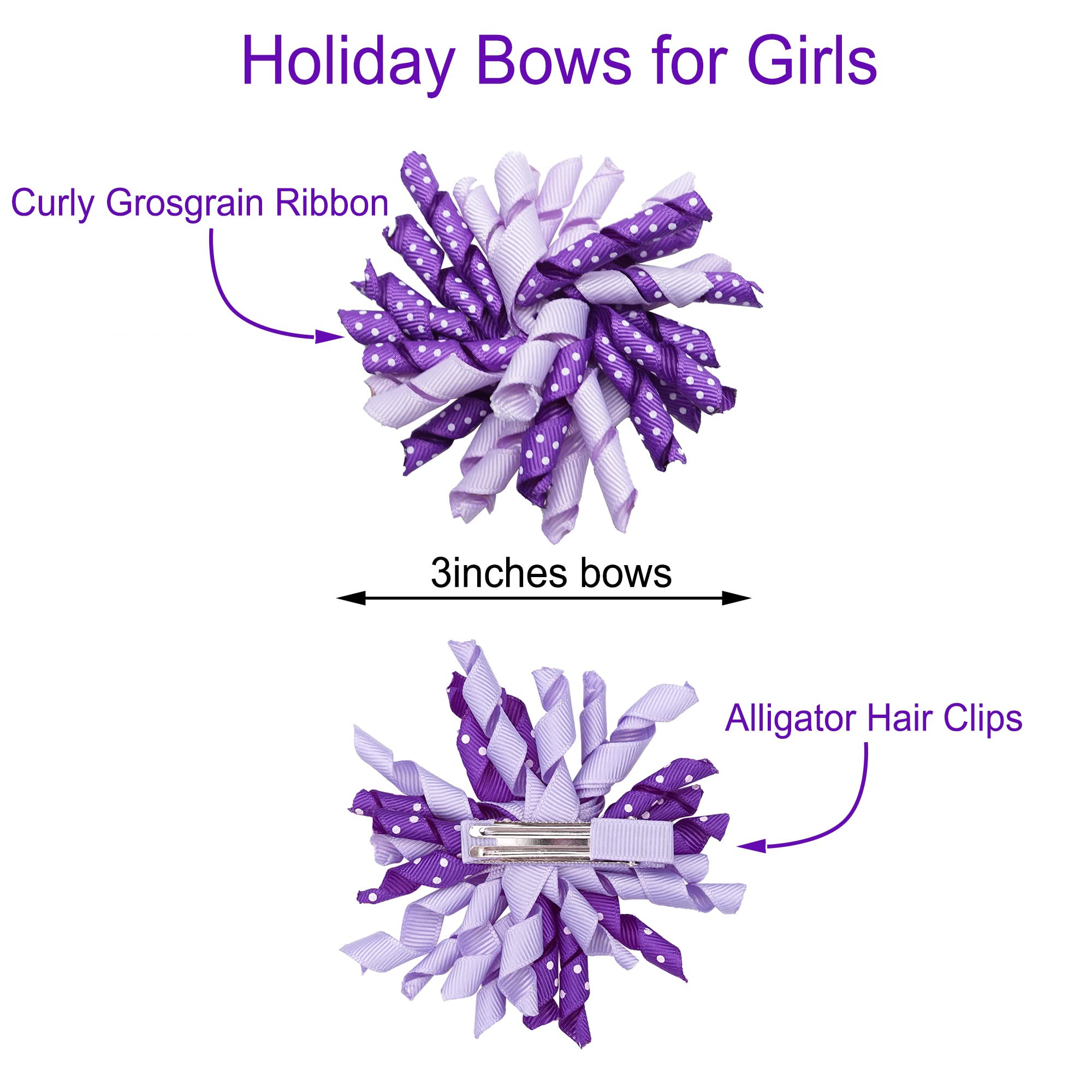 Yxiang purple korker bows pack highlights two-piece set for coordinating outfits and twins styling.
