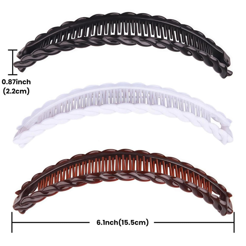 Yxinjy banana hair clip non-slip grip detail showing durable construction for daily wear