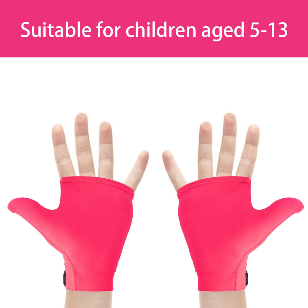 Yxmeiguo thumb guard kids pink pair in pack promotes easy daily wear.