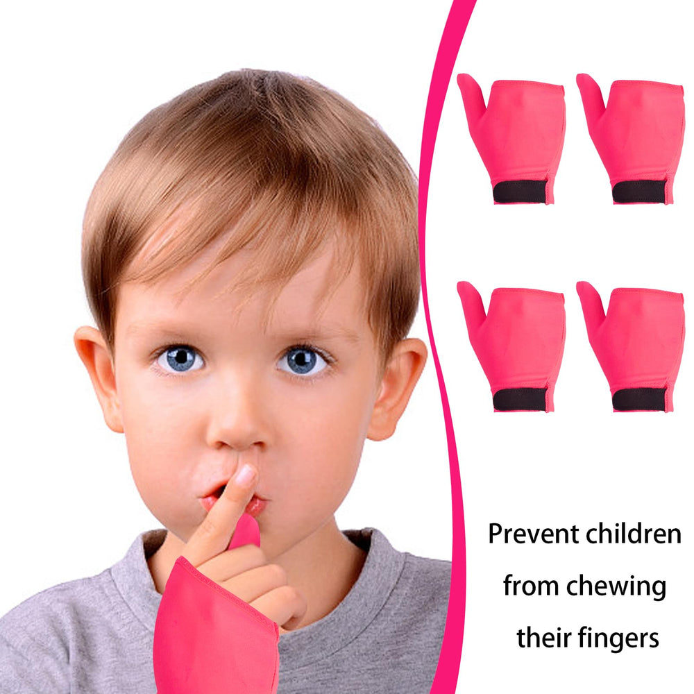 Yxmeiguo thumb-sucking glove soft fiber seen as gentle skin-friendly option.