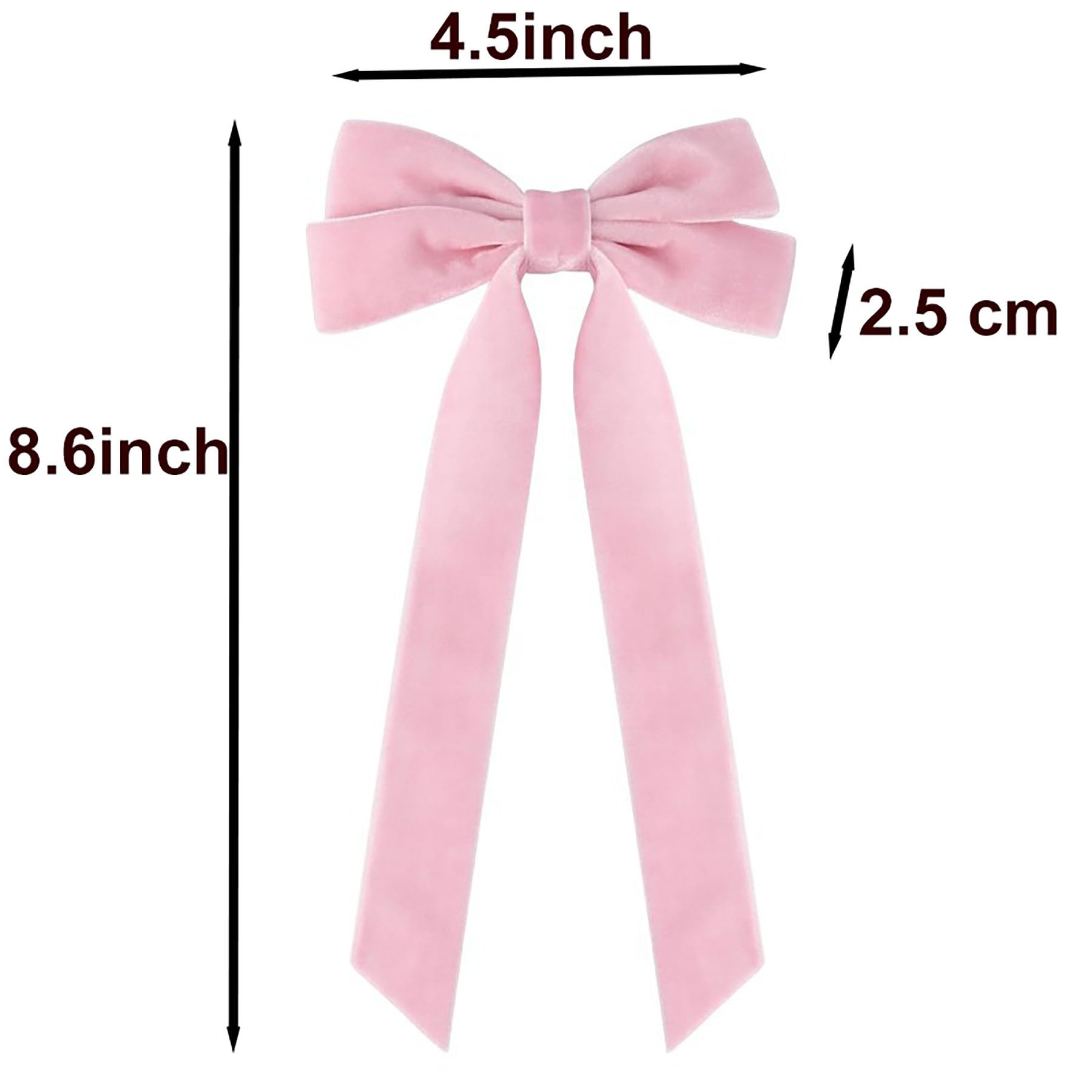 YYaaloa bowknot hair accessory closeup highlights soft velvet fabric.