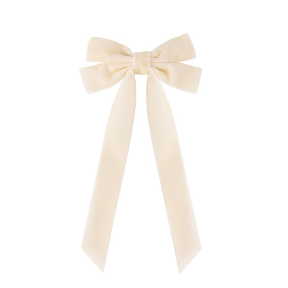 YYaaloa velvet hair bows in black, chic finish for parties and events.