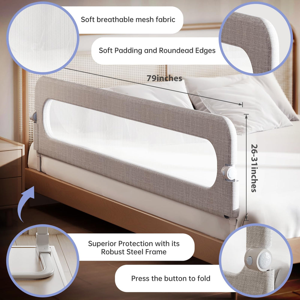 YYAMEA bed rail mesh is removable and machine washable for easy care.
