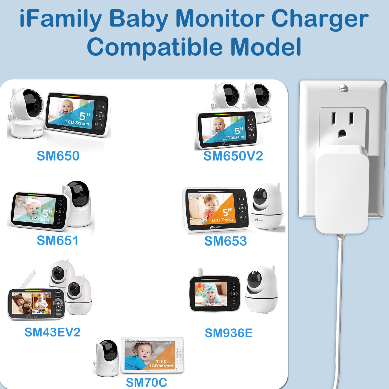 YYFNGU iFamily cord length shows a precise five-foot reach for flexible room setup.