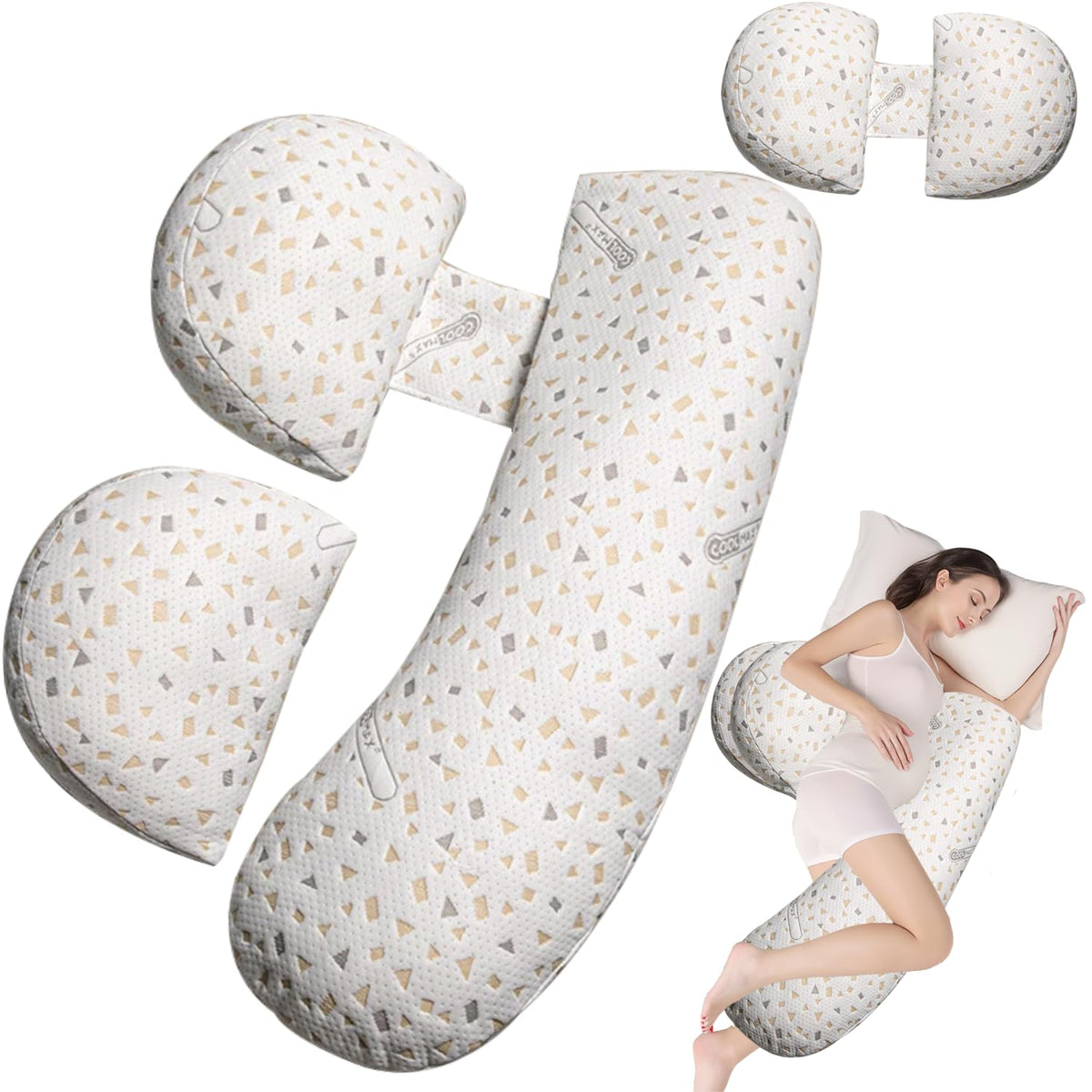 YZCCtixi pregnancy pillow full-body support for comfortable sleep