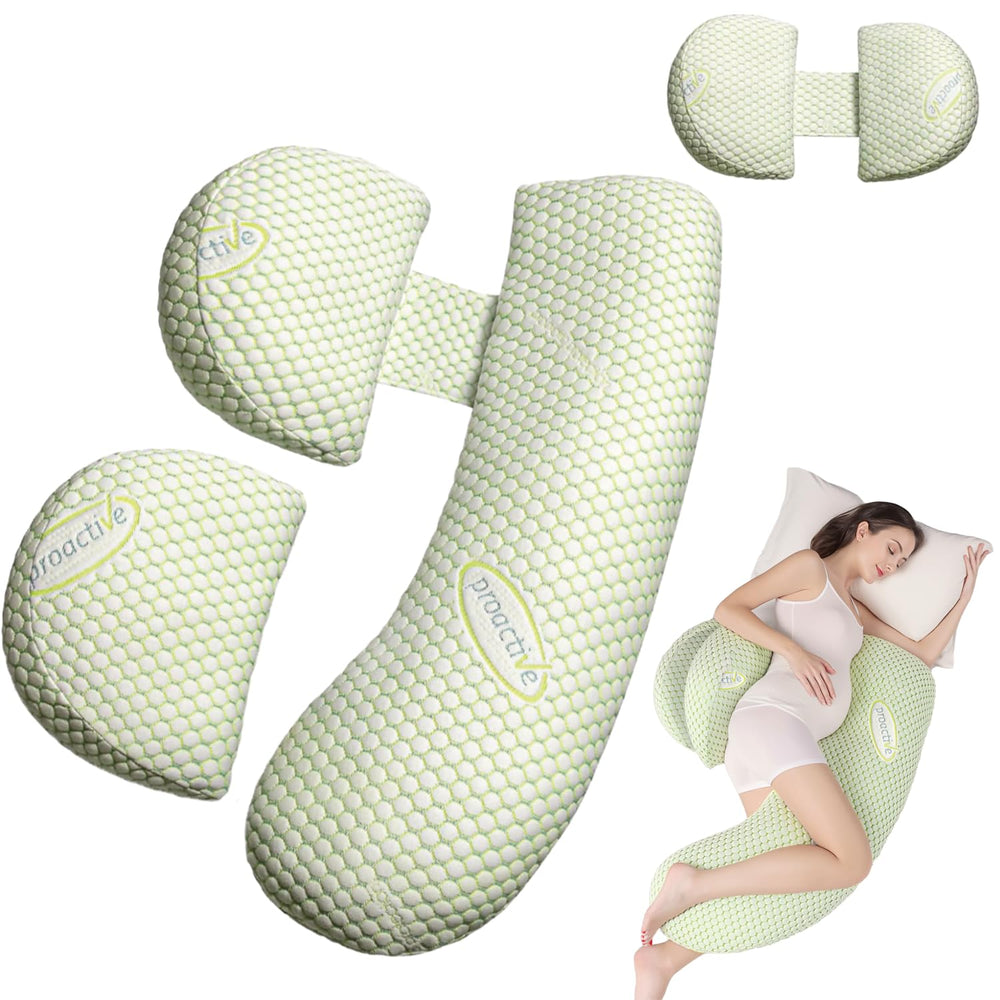 YZCCtixi pregnancy pillow full-length 40in supports back and hips for restful sleep.