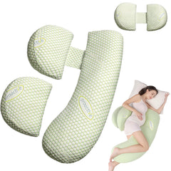 YZCCtixi pregnancy pillow full-length 40in supports back and hips for restful sleep.