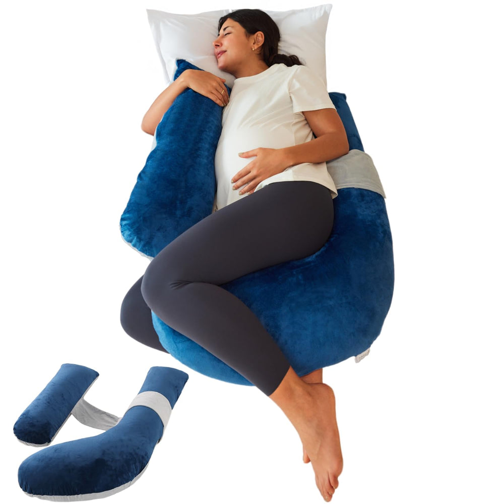 YZCCtixi Pregnancy Pillow with detachable cover offers ergonomic full-body support for comfortable sleep