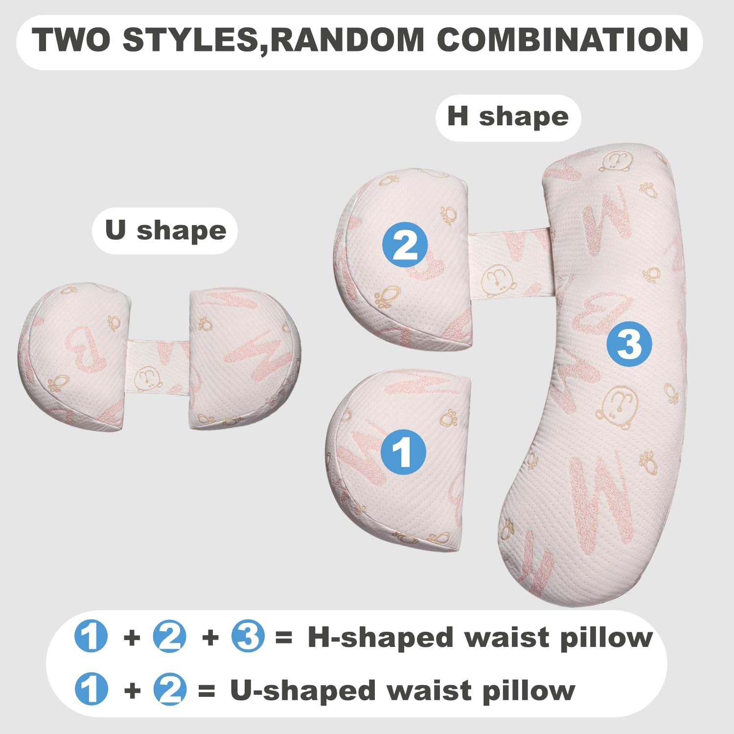 YZCCtixi pregnancy pillow machine-washable cover keeps sleeping surface clean.