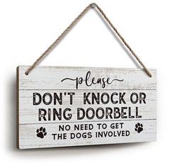 YZEXEZY Do Not Knock Sign at front door for quieter mornings.