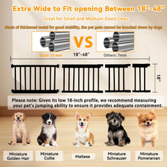 YZHDUXIU dog gate cat door open demonstrates convenient access for small pets.