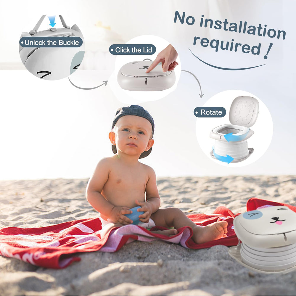 YZNlife travel potty anti-slip bottom keeps toddler stable