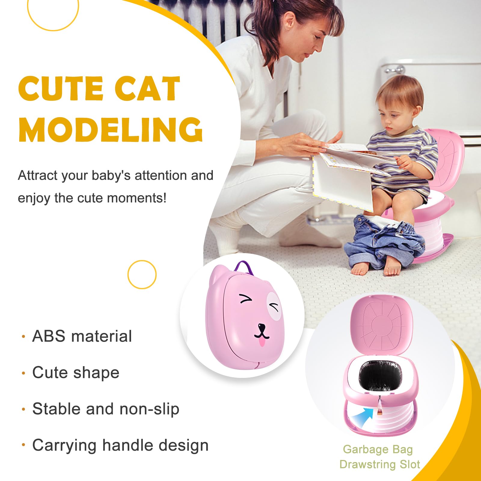 YZNlife Travel Potty in backpack-ready form for on-the-go parents