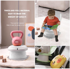 YZNlife travel potty compact size demonstrates small footprint