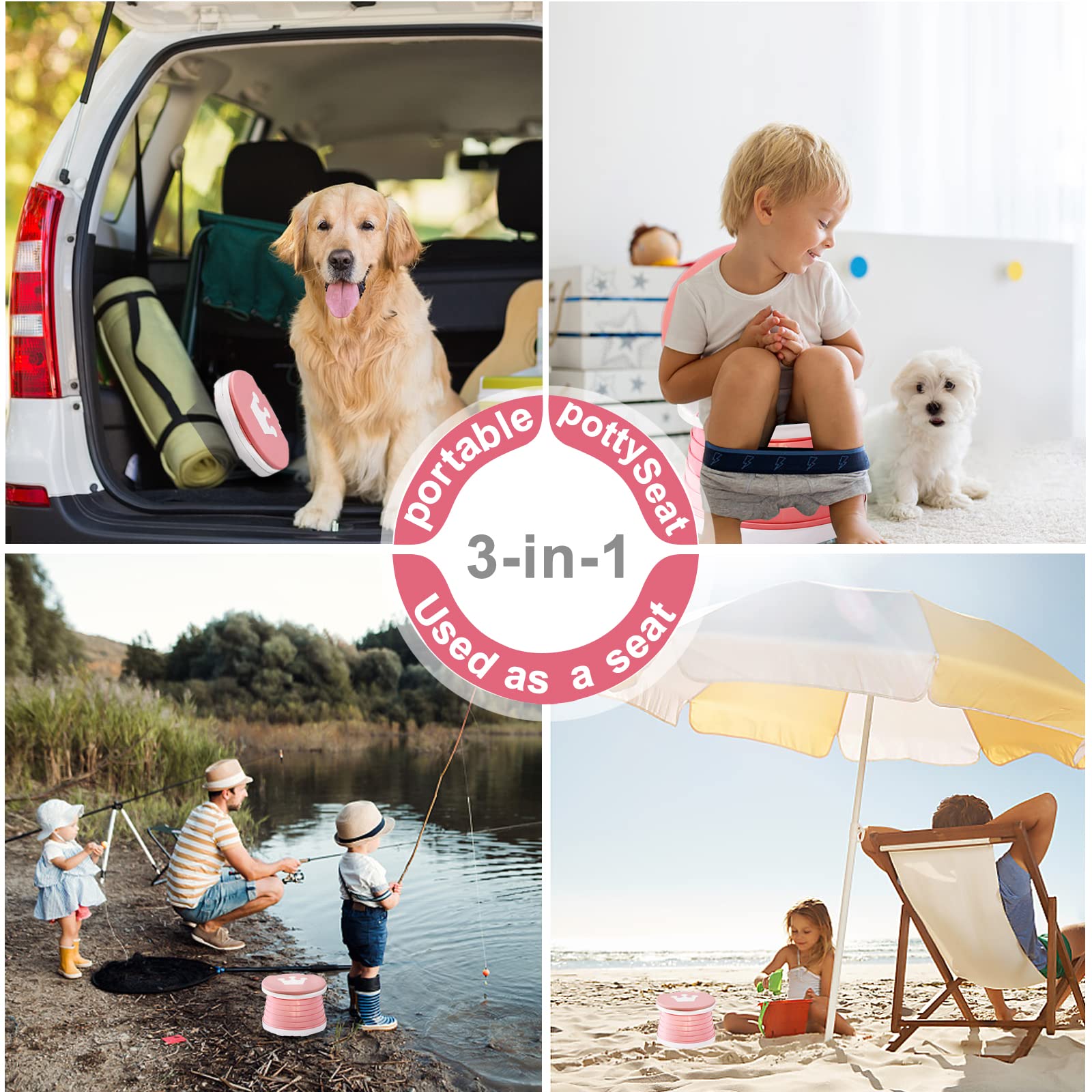 YZNlife travel potty features a soft seat for comfortable seating.