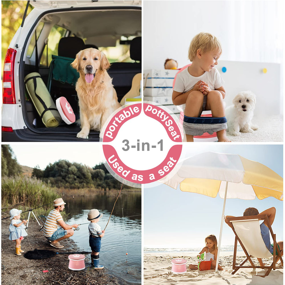 YZNlife travel potty features a soft seat for comfortable seating.