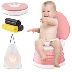 YZNlife travel potty for toddlers folded compact for travel convenience.