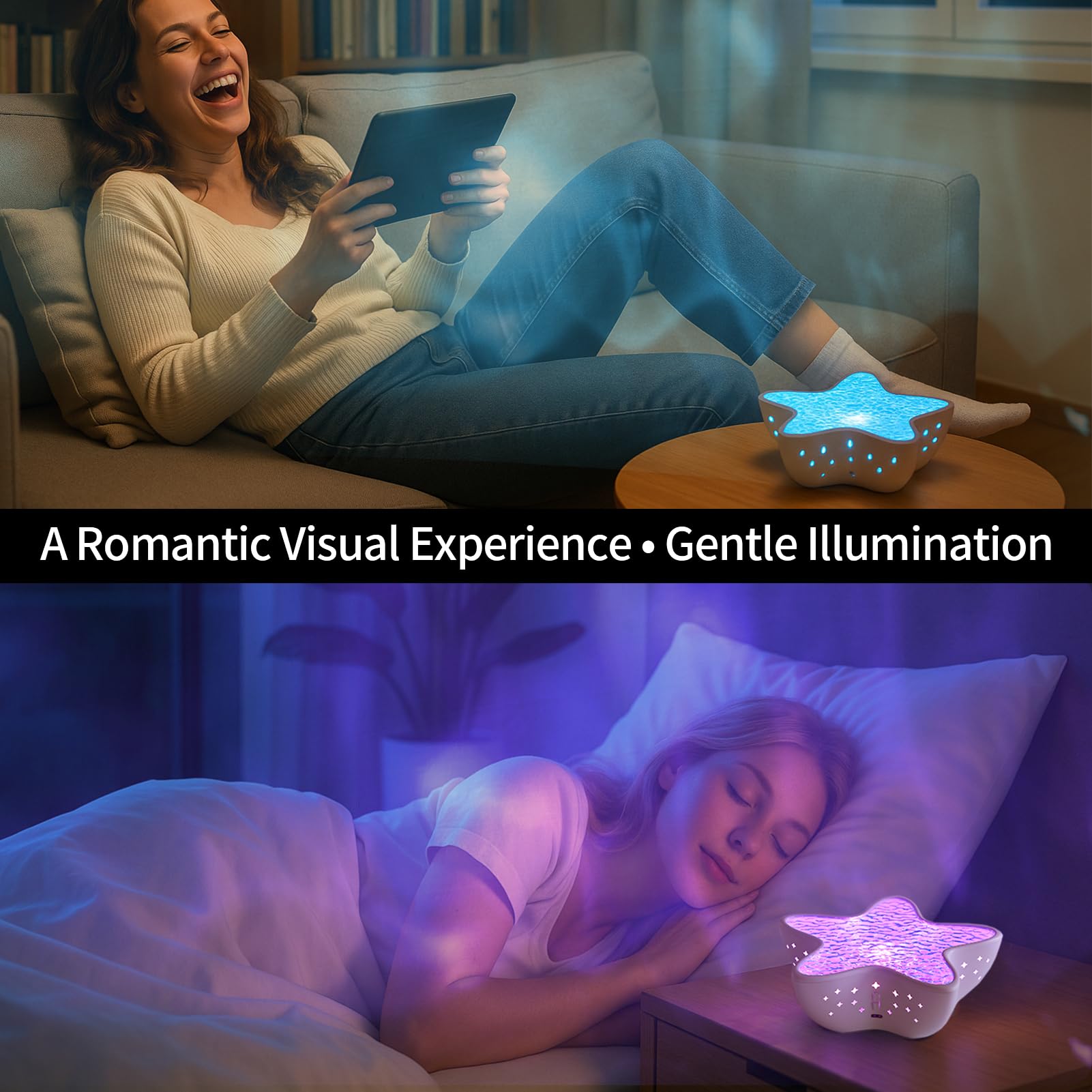YzzYzz Adjustable Brightness lets you set soft glow or vibrant scenes