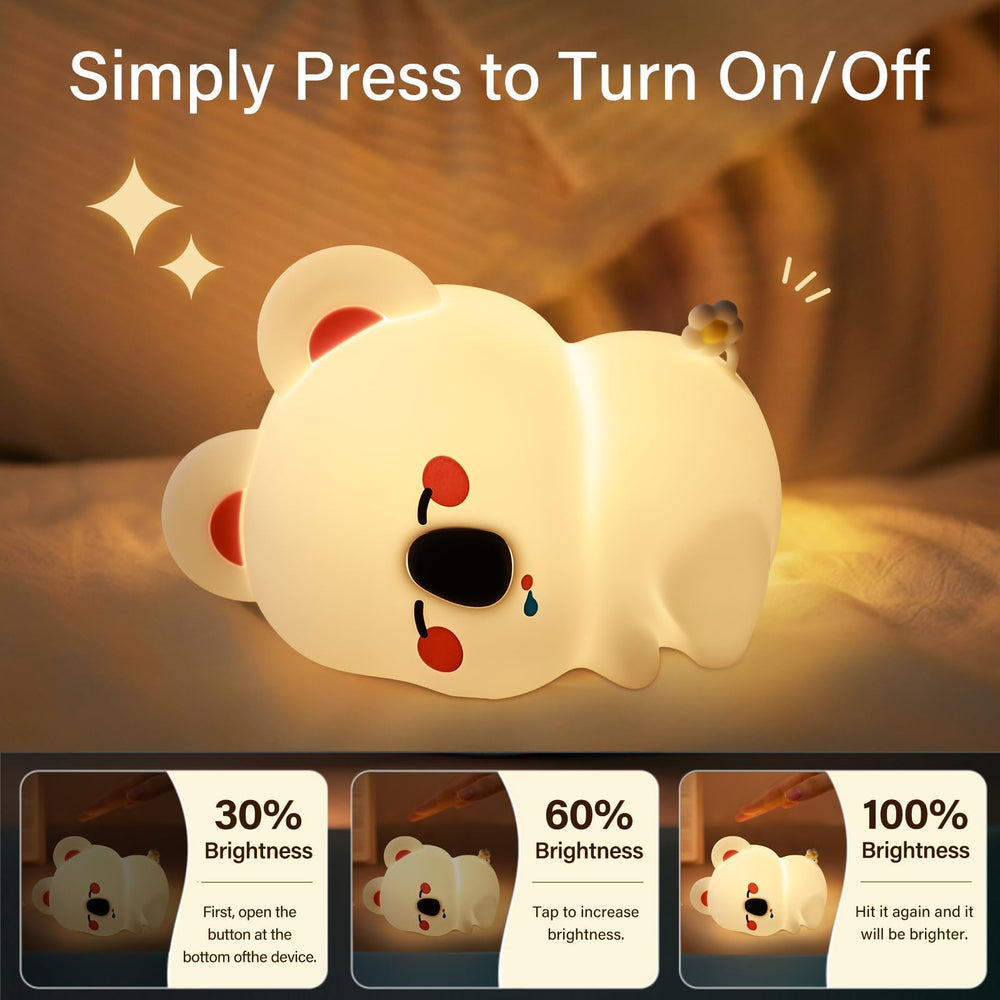YzzYzz koala night light silicone-material closeup highlights safe kids' product