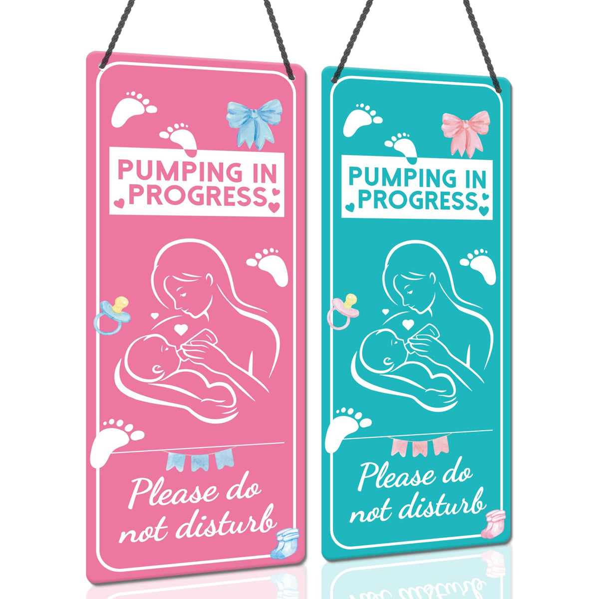 Zaamwoyy breastfeeding door hanger sign front shows clear privacy cue for nursing sessions