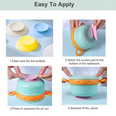 ZAAWUUT suction cups attached to dish on table provide quick, reliable non-slip holding