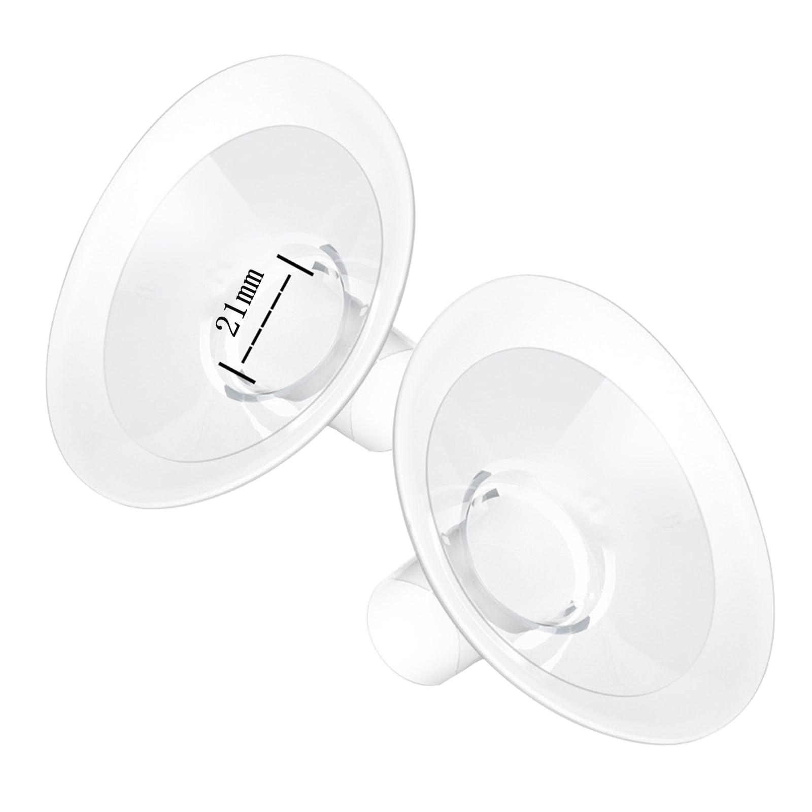 Zafflerva 21mm oval flange close-up showing a soft rim for comfortable pumping