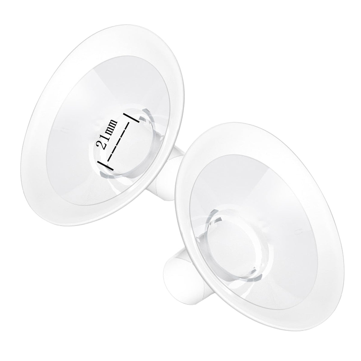 Zafflerva 21mm oval flange close-up showing a soft rim for comfortable pumping