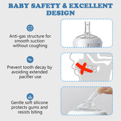 Zafflerva Sippy Nipples close-up on baby-teething-gums for comfort.