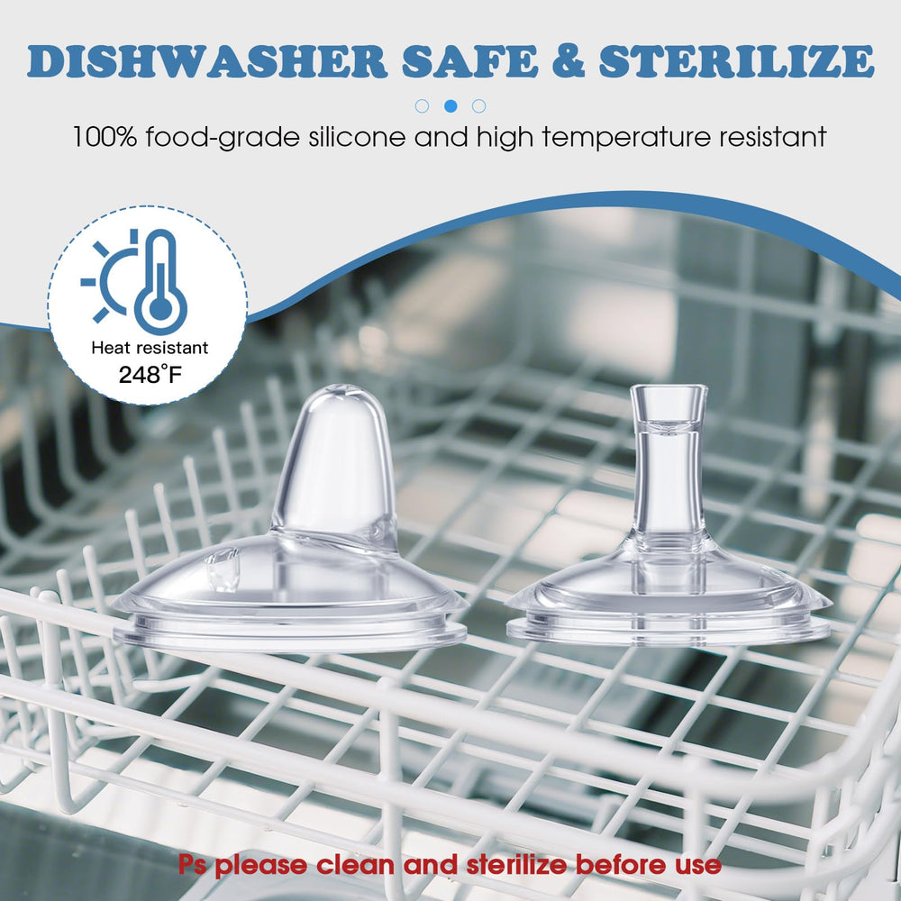 Zafflerva Sippy Nipples four-pack for durable daily use.