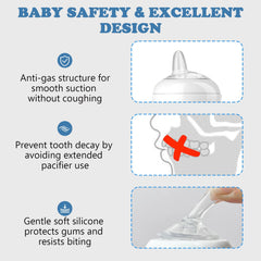 Zafflerva soft silicone spout helps teething babies drink comfortably