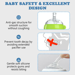 Zafflerva soft silicone transition spouts offer gentle gum-friendly sipping.