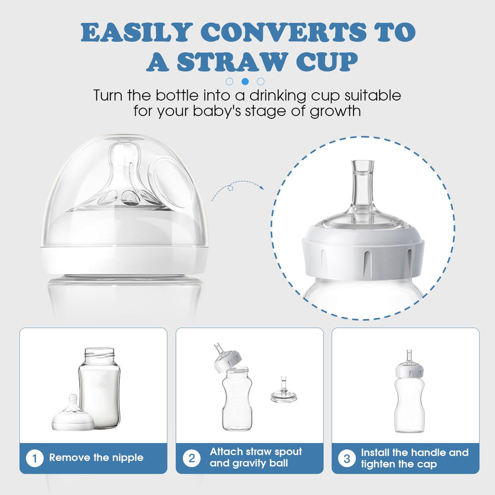 Zafflerva Sippy Nipples fit Dr Browns Wide Nack bottles for easy switch.