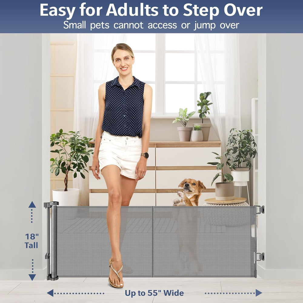 Zaguoroo 18-inch tall gate enables easy step-over passage for adults.