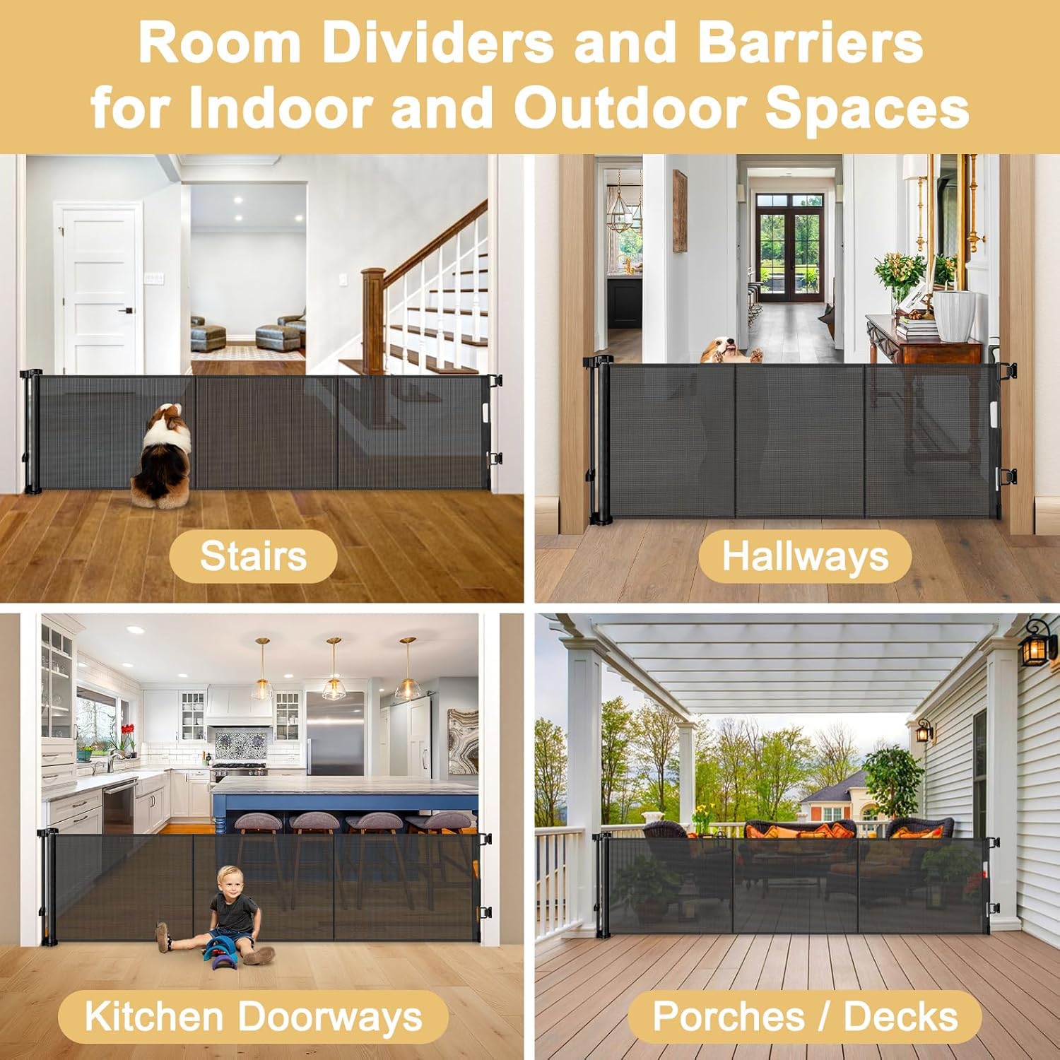 Zaguoroo adjustable hardware fits baseboards for versatile home installation.