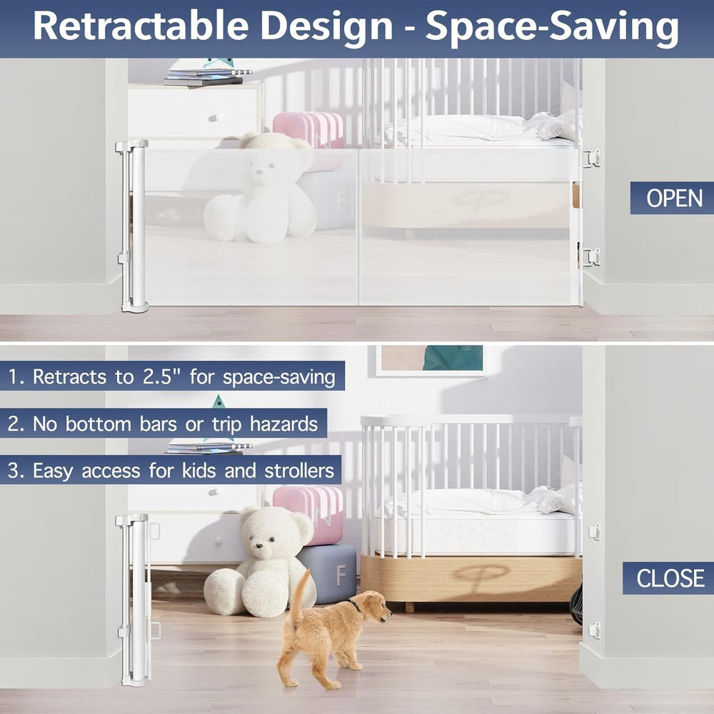 Zaguoroo gate one-handed retractable design for easy access.