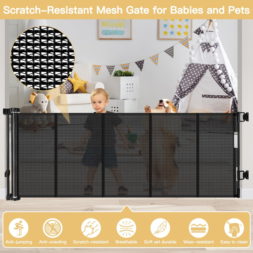 Zaguoroo scratch-resistant mesh protects kids and pets from bumps.