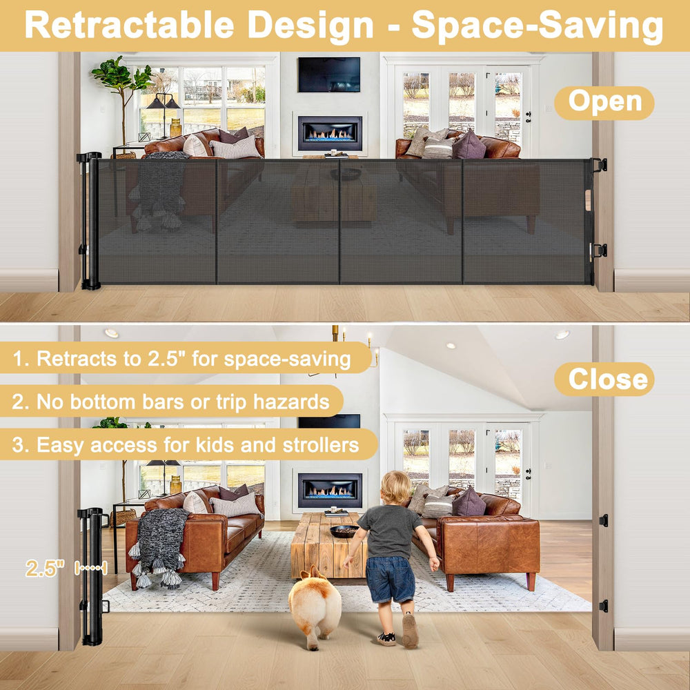 Zaguoroo retractable design saves space and avoids tripping when not in use.