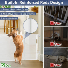 Zaguoroo gate under-escape prevention reinforced rods prevent crawling underneath.