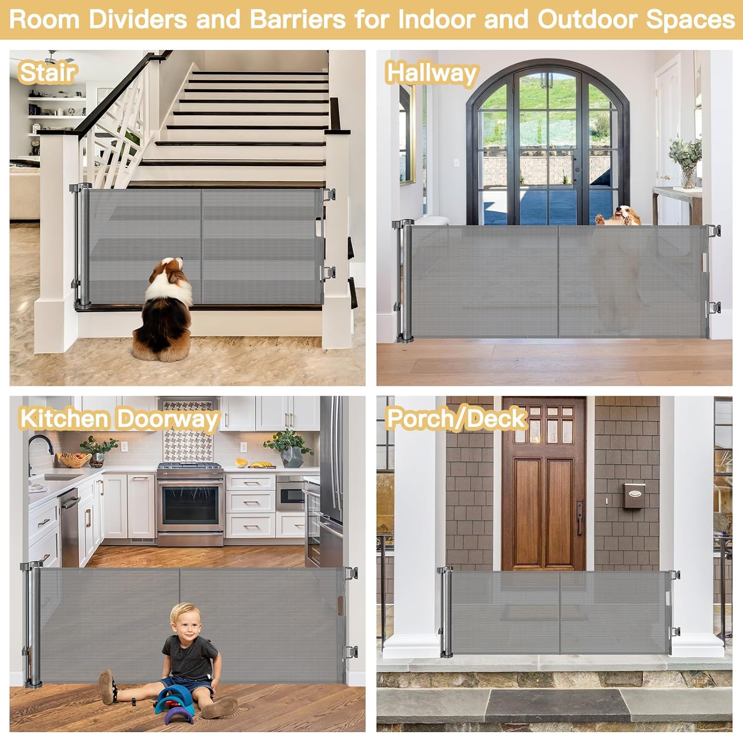 Zaguoroo reinforced hardware adjusts to baseboards for easy installation.