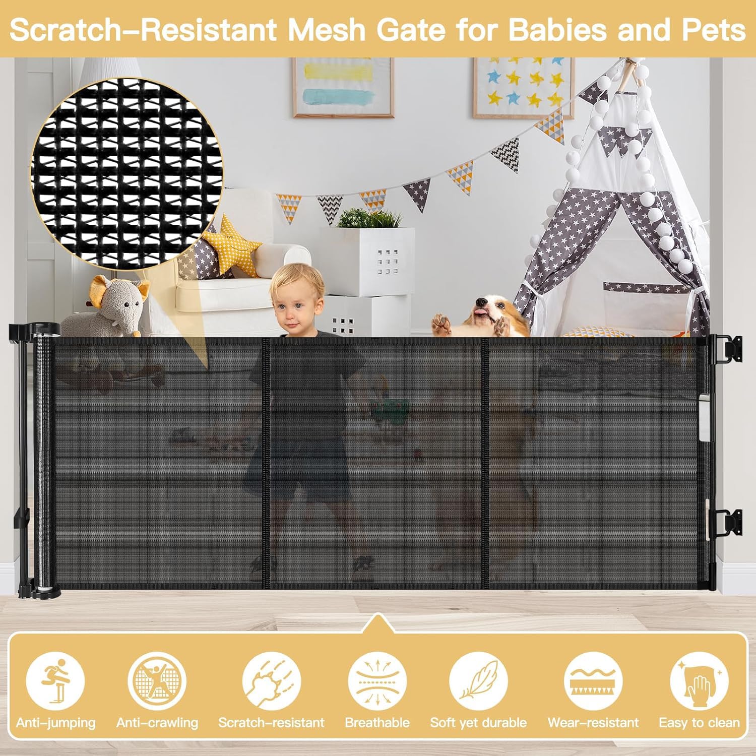 Zaguoroo gate meets safety standards for peace of mind during daily use.