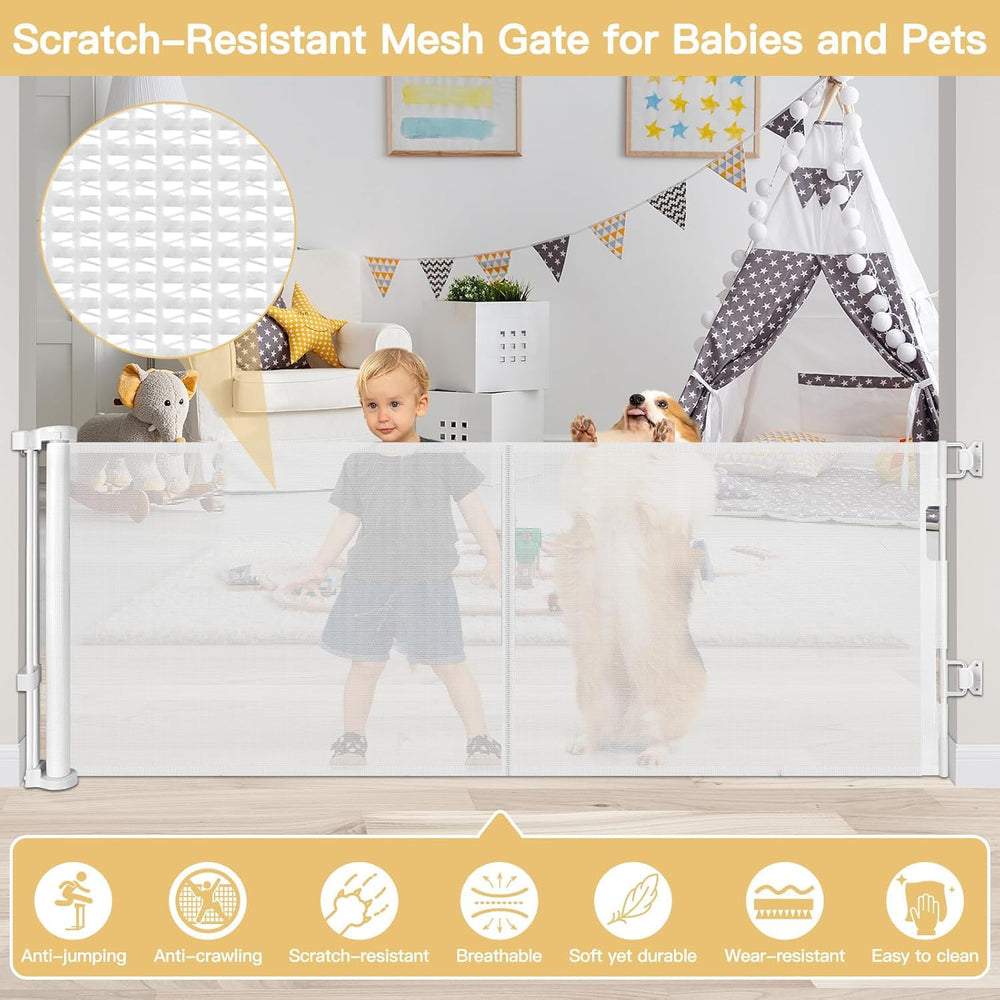 Zaguoroo scratch-resistant mesh protects kids and pets during play.