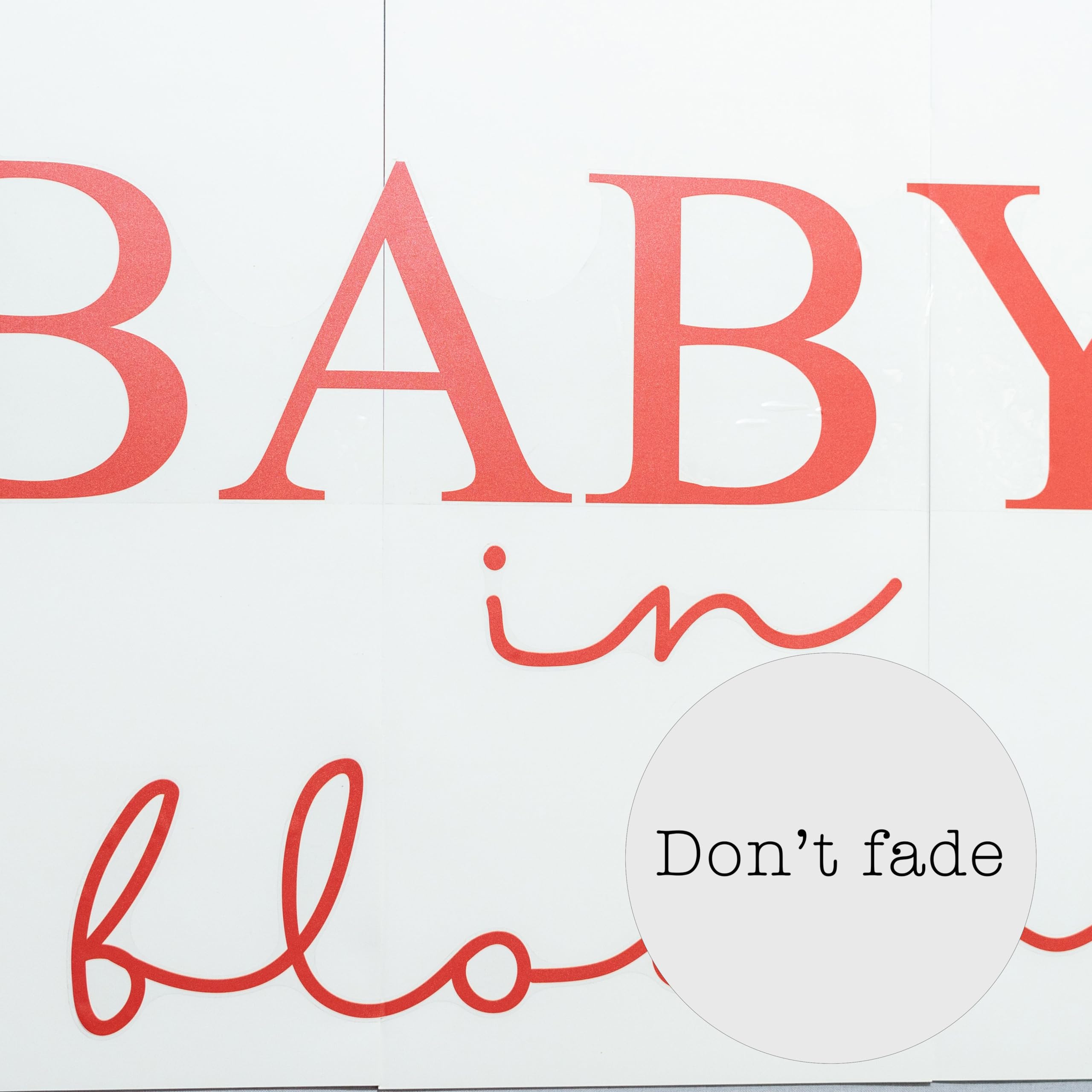 ZAIBIANHAO Baby in Bloom vinyl decal easy to apply on smooth surfaces.