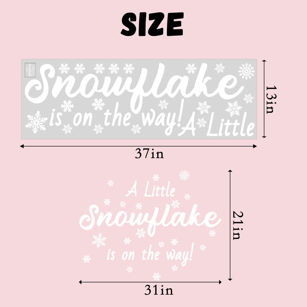 ZAIBIANHAO christmas-sign snowflake decal creates seasonal ambiance for photos