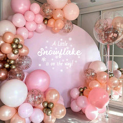 ZAIBIANHAO snowflake decal baby shower display brings wintry charm to entrances
