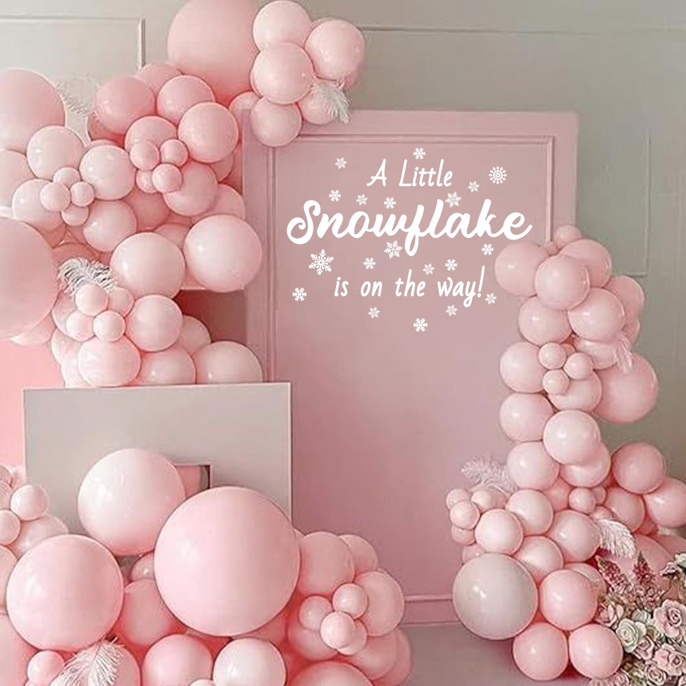 ZAIBIANHAO snowflake decal gender reveal decor adds elegant sparkle to photos