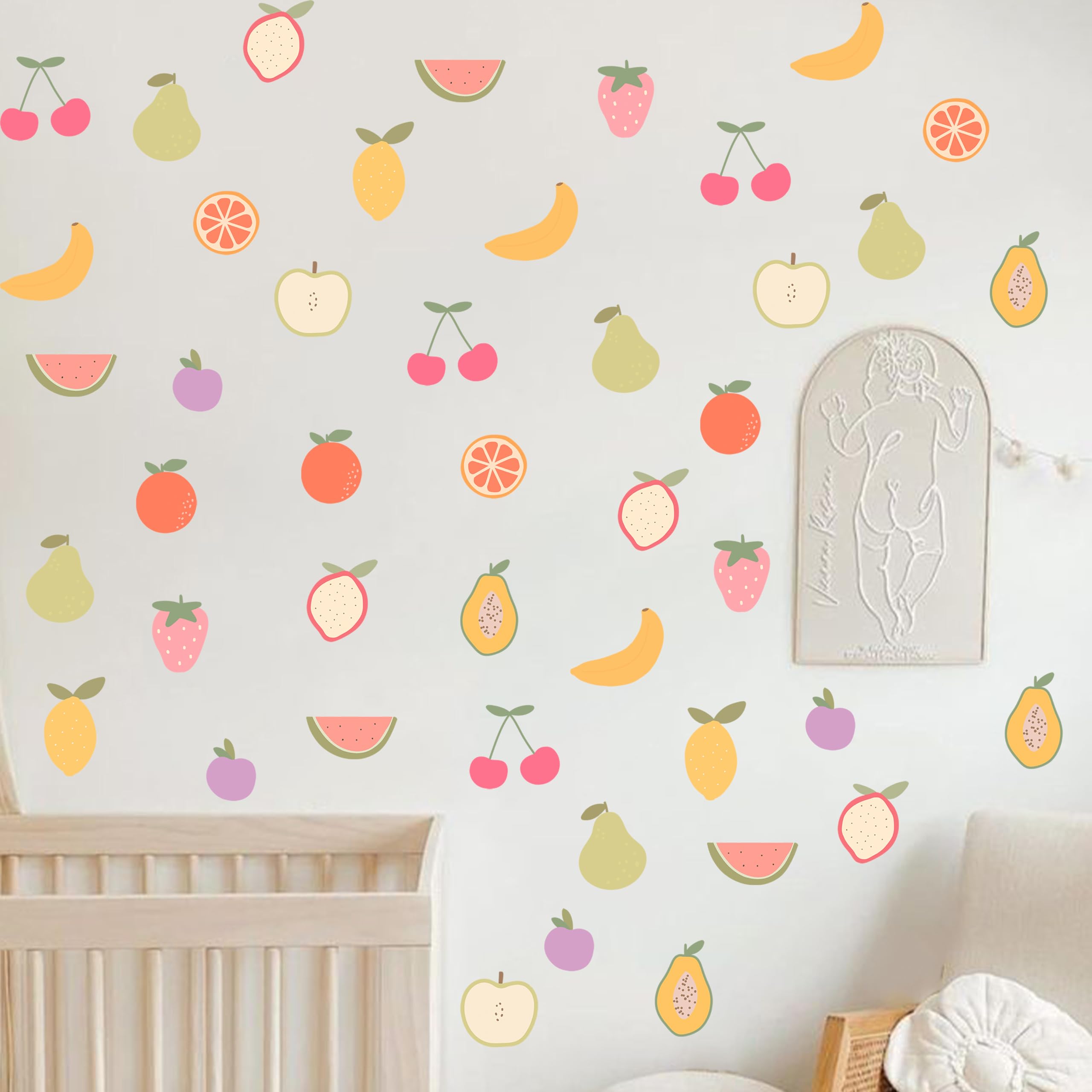 ZAIBIANHAO strawberries wall decal brightens nursery walls